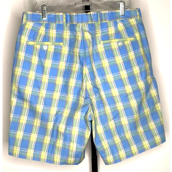 Vintage Fairway Greene Bermuda 100% Cotton Mens Shorts Plaid Golf size 36 preppy - Picture 5 of 5